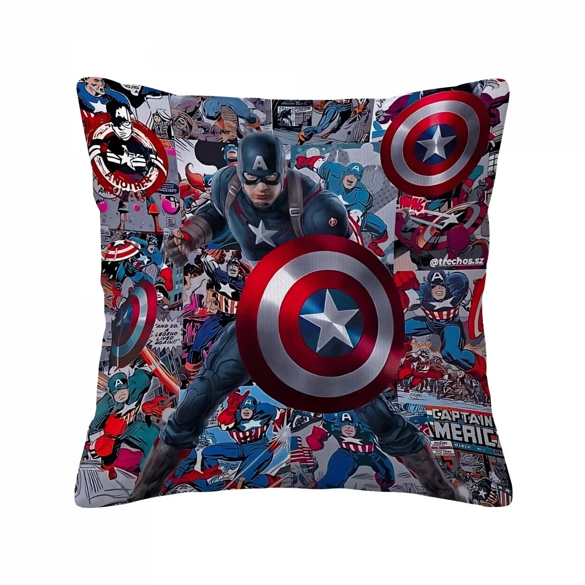 Captain America-kussenhoes - Collage van het schild