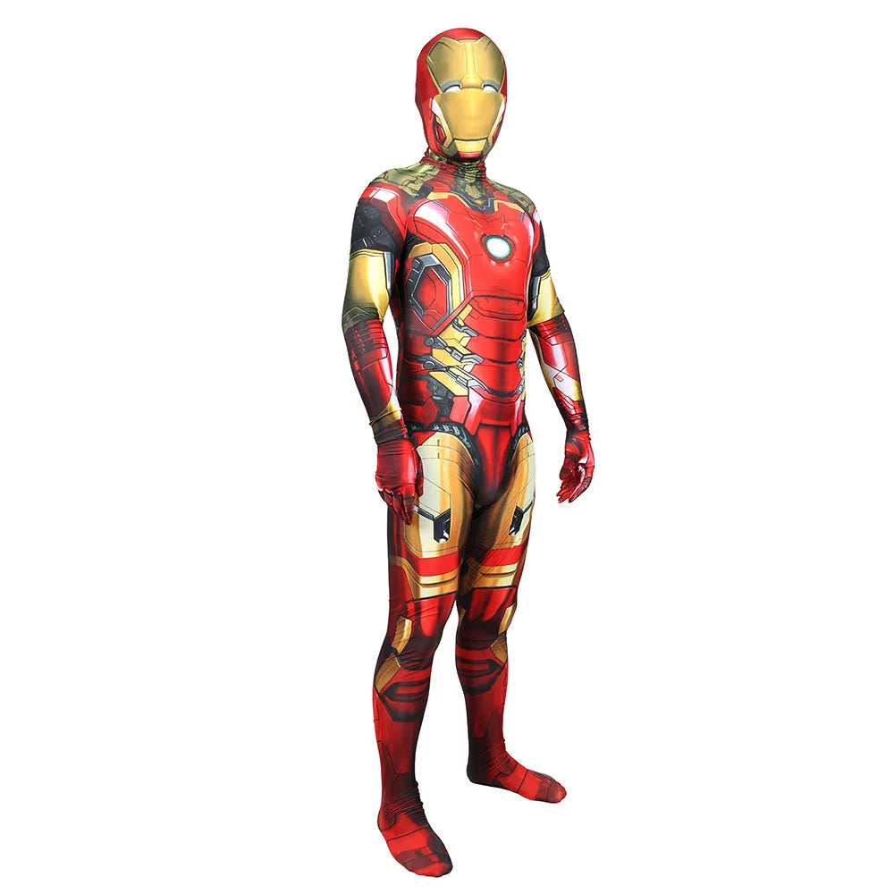 Iron Man Jarvis-kostuum voor volwassenen - pak met afneembare lichtgevende helm