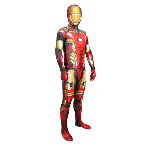Iron Man Jarvis-kostuum voor volwassenen - pak met afneembare lichtgevende helm