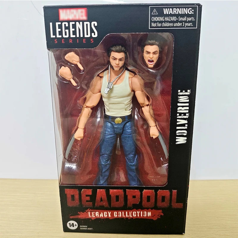 Hasbro Marvel Legends Wolverine-figuur - Spijkerhemd zonder mouwen, uitgeschoven klauwen