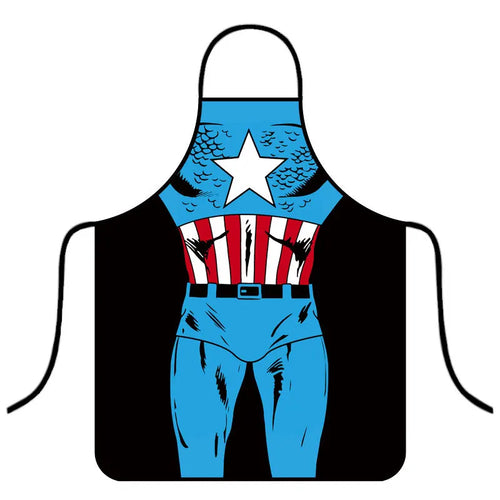 Avengers-schort Captain America - blauwe, rode en witte torso
