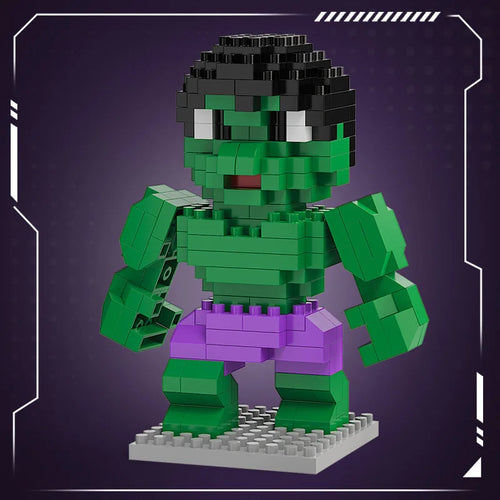Avengers Hulk Chibi Bouwstenen - Groen-Paars