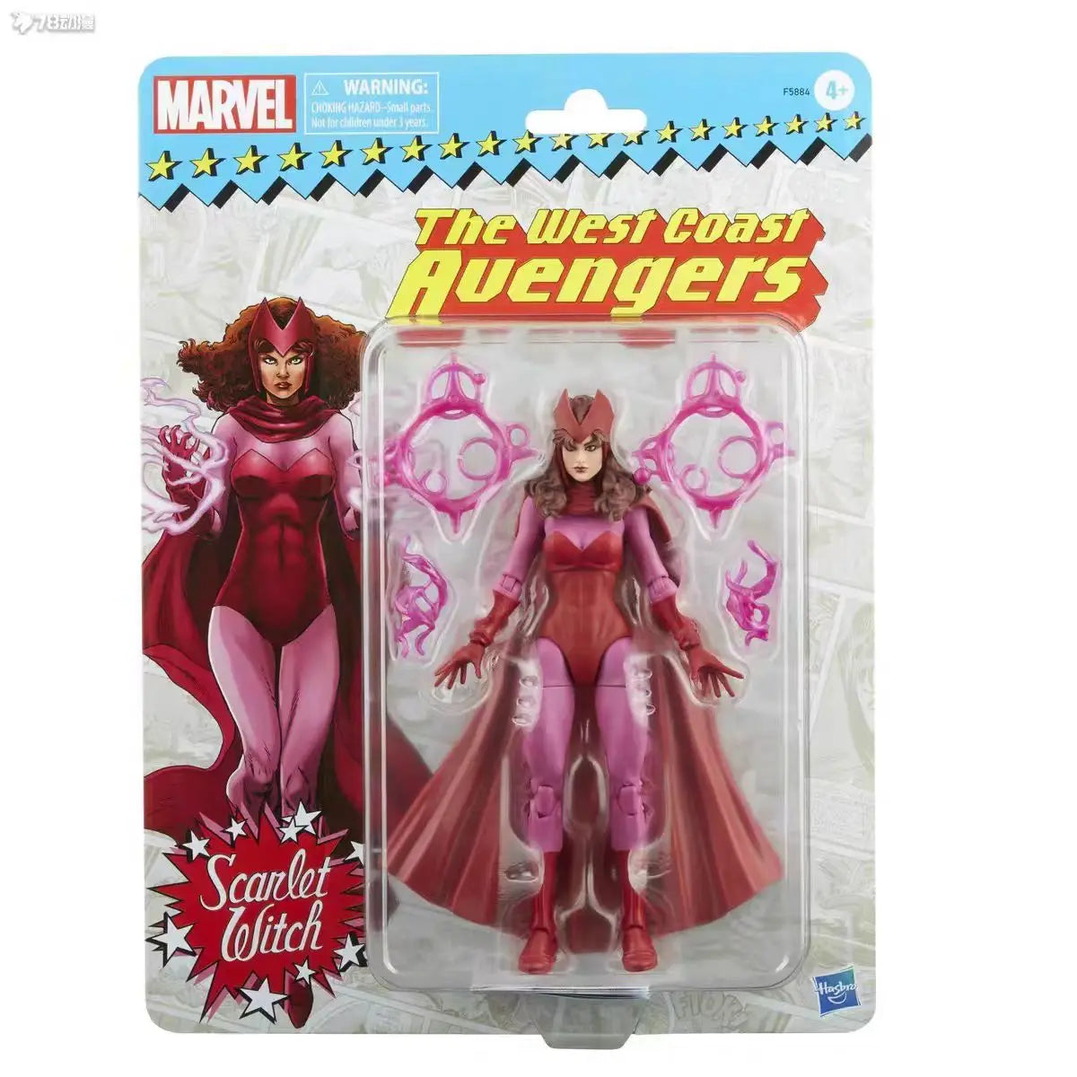 Hasbro Scarlet Witch-figuur - West Coast Avengers Vintage, magische effecten
