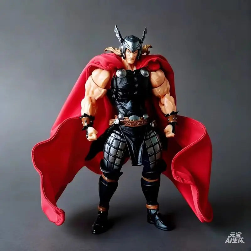 Thor-actiefiguur - Lichtgevende effecten, Mjolnir-hamer en stoffen cape