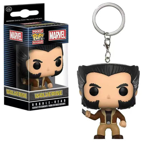 Funko Pop Wolverine-sleutelhanger - Bobblehead met bruine outfit