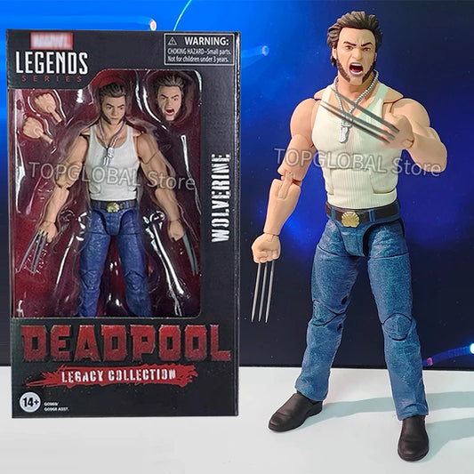 Hasbro Marvel Legends Wolverine-figuur - Spijkerhemd zonder mouwen, uitgeschoven klauwen