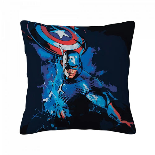 Captain America-kussenhoes - Blauwe vectorillustratie