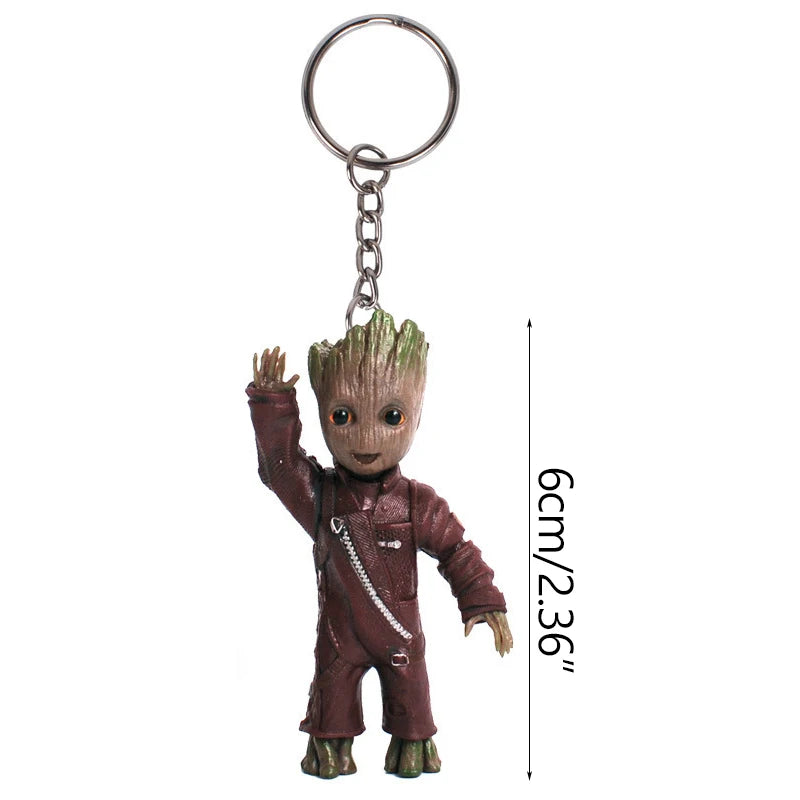 Porte-clés figurine Baby Groot 3D - Collection de costumes variés