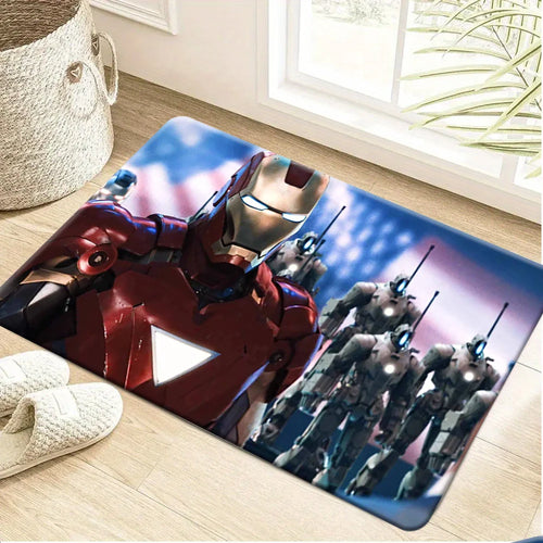 Marvel Avengers-tapijt - Ontwerp met rood-blauw lopend team