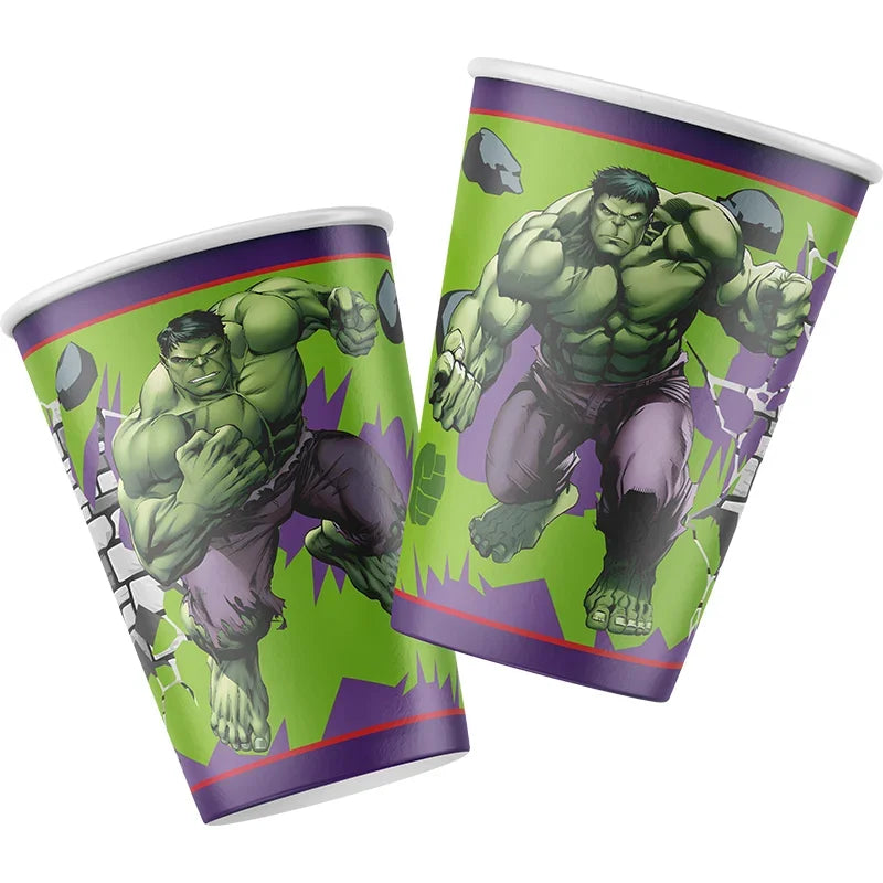 Hulk-verjaardagsset - Borden, bekers, bestek en versieringen