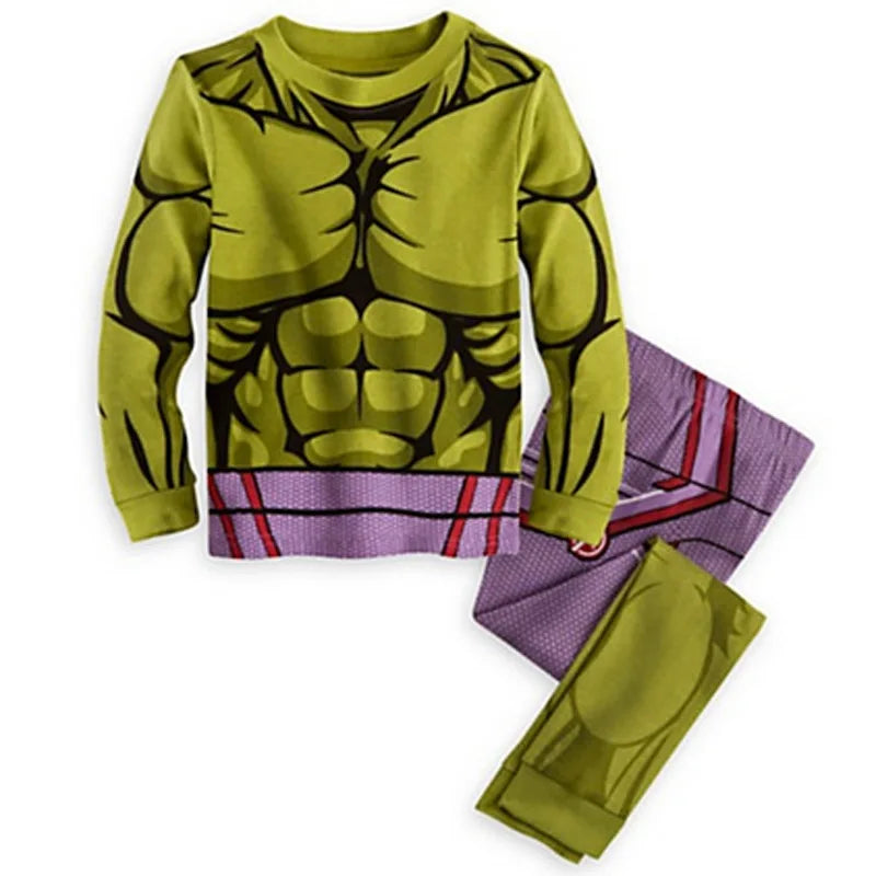 Avengers Hulk-kinderpyjama - groene, gespierde torso
