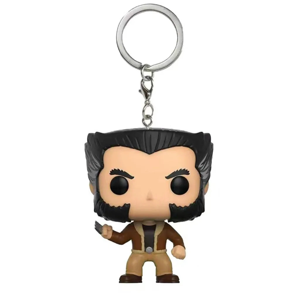 Funko Pop Wolverine-sleutelhanger - Bobblehead met bruine outfit