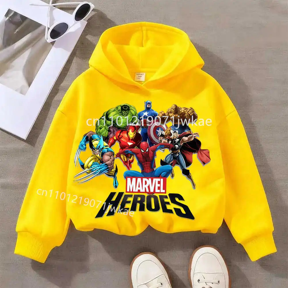 Marvel Heroes groepshoodie voor kinderen - geel