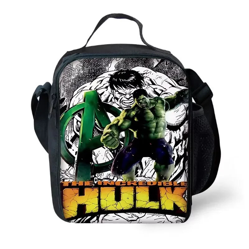 Hulk-lunchzak voor kinderen - groen The Incredible Hulk Avengers-logo