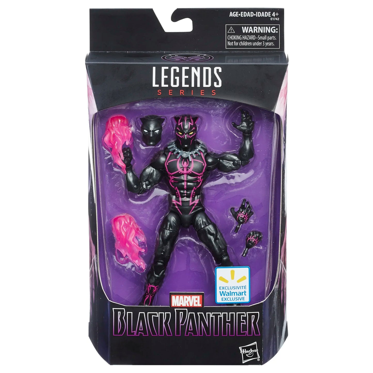 Marvel Legends Black Panther-figuurtje - vibraniumkostuum, roze effecten, 15 cm