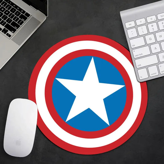 Avengers Captain America-muismat - Rond blauw schild