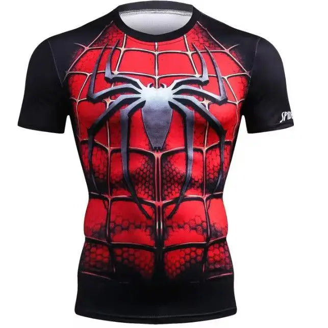 Captain America-compressieshirt - Ster met diagonale strepen