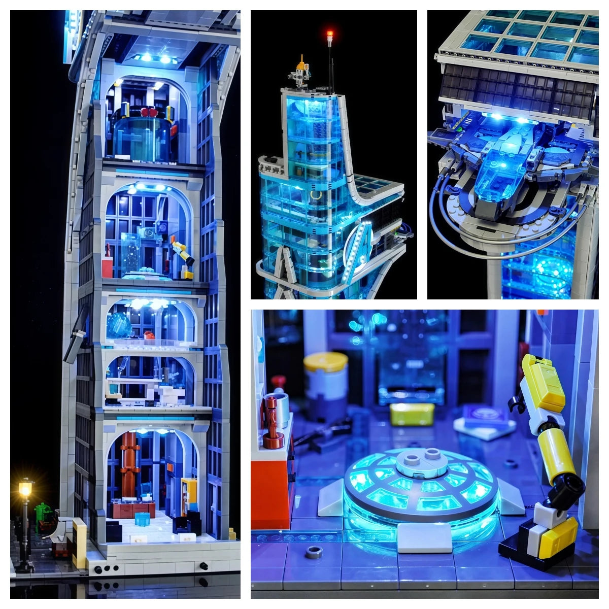 Decoratieve ledset voor Avengers LEGO 76269-toren - Paars lichteffect
