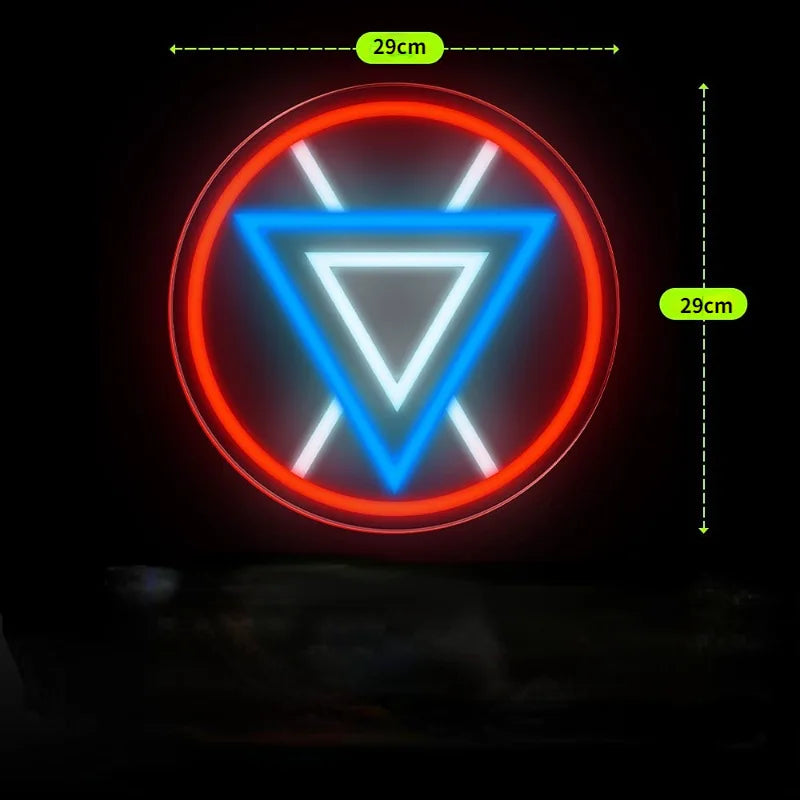 LED-neon Avengers Iron Man - Driehoekige reactor