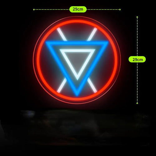 LED-neon Avengers Iron Man - Driehoekige reactor