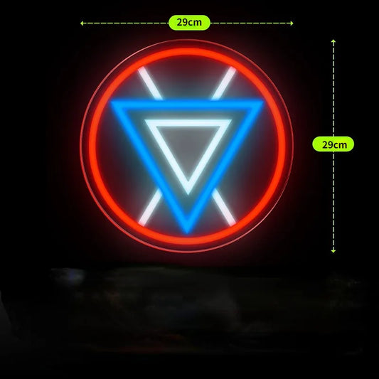 LED-neon Avengers Iron Man - Driehoekige reactor