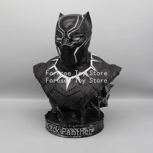 Avengers Black Panther-buste - Zilverkleurige harsen sculptuur 35cm