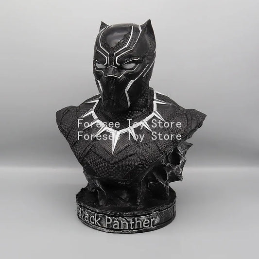 Avengers Black Panther-buste - Zilverkleurige harsen sculptuur 35cm
