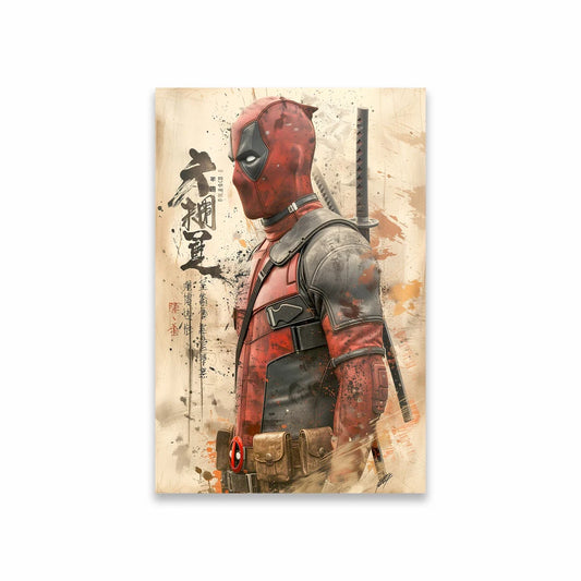 Poster Avengers Deadpool - Japanse samoeraistijl