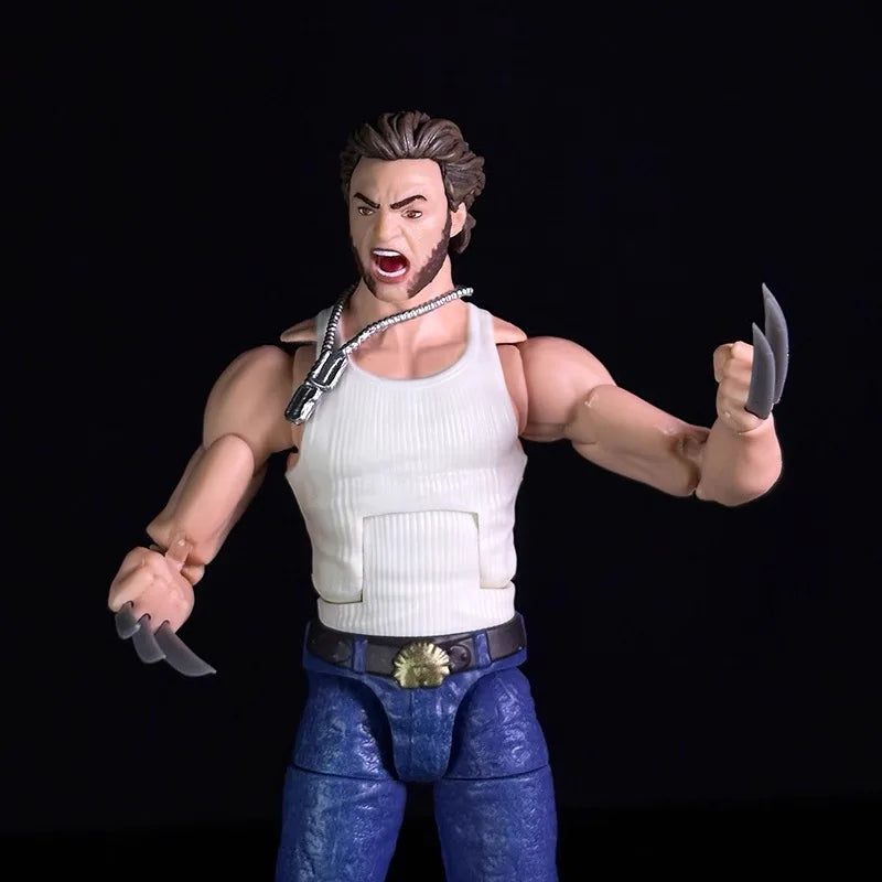 Hasbro Marvel Legends Wolverine-figuur - Spijkerhemd zonder mouwen, uitgeschoven klauwen