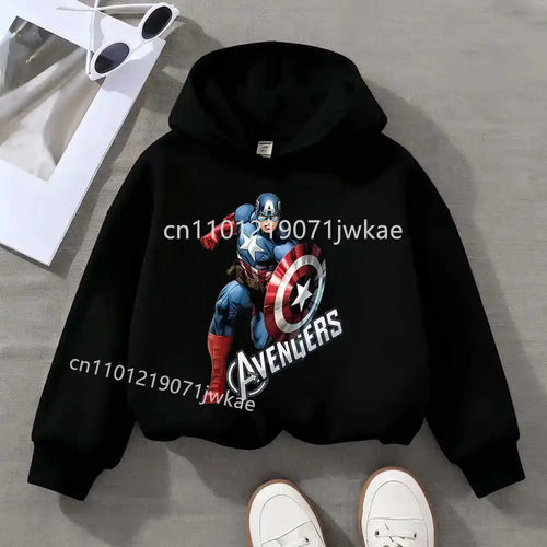 Avengers Captain America solo-kinderhoodie - zwart
