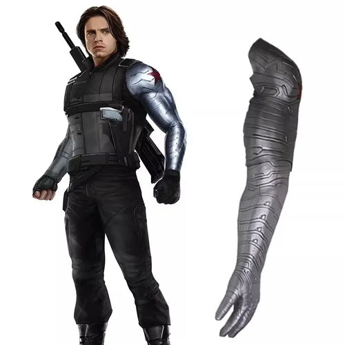 Winter Soldier-mechanische arm – zilverkleurige prothese met rode ster