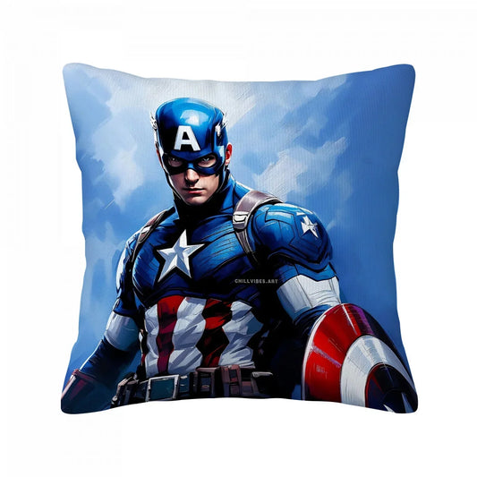 Kussenhoes Captain America - Illustratie met blauwe lucht als achtergrond