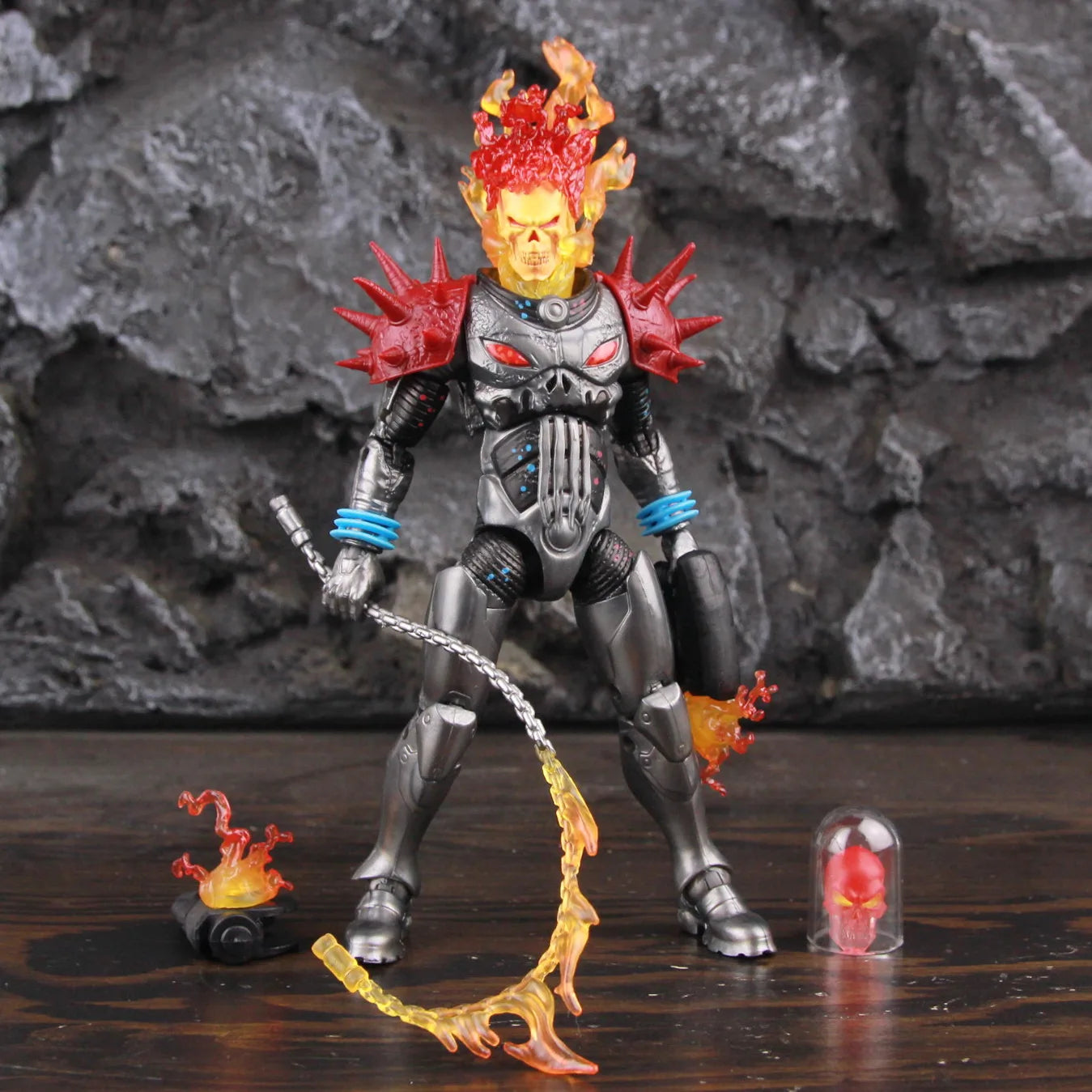 Cosmische Ghost Rider-figuur - Vlammend hoofd met zweep