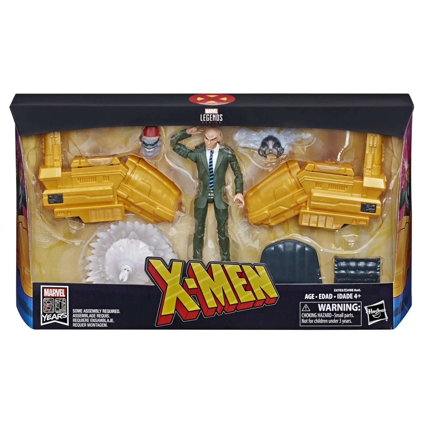 Professor X-figuurtje – gouden vliegende rolstoel met accessoires
