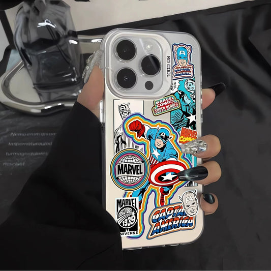 Captain America-telefoonhoesje – retrostripontwerp