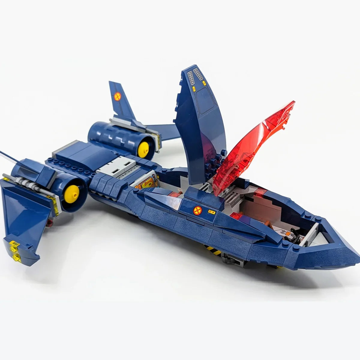 Jouet de construction en briques Avion X-Jet Blackbird - Modèle Avengers X-Men