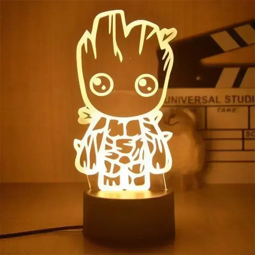 LED-lamp Marvel Avengers Baby Groot - Eenvoudig, 3D, 18cm