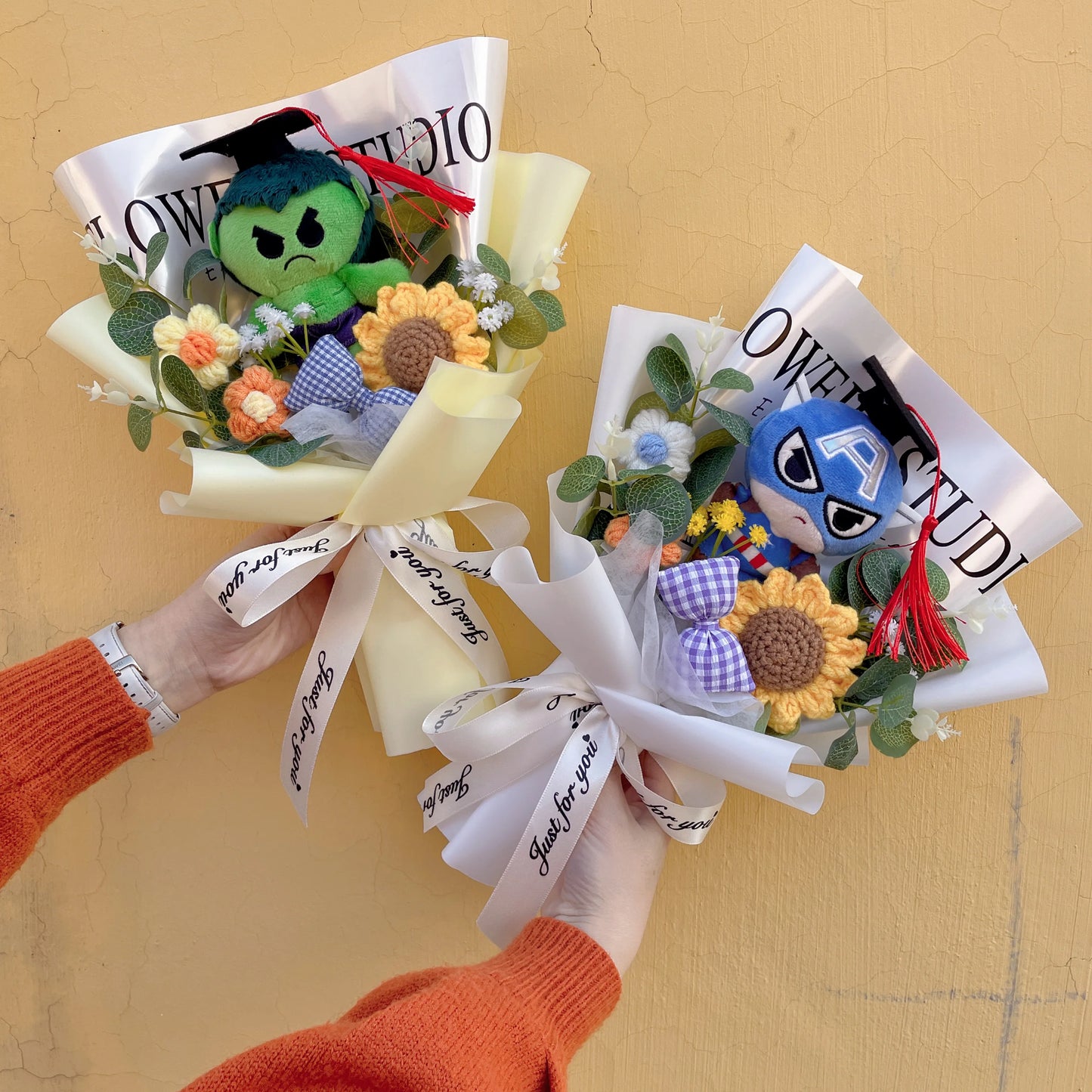 Avengers Spider-Man-cadeauboeket - Handgemaakt knuffeldier
