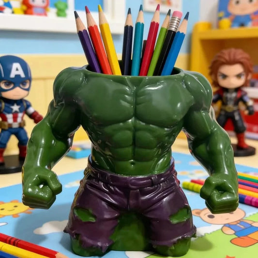 Hulk-potloodhouder - Gespierde buste voor op het bureau