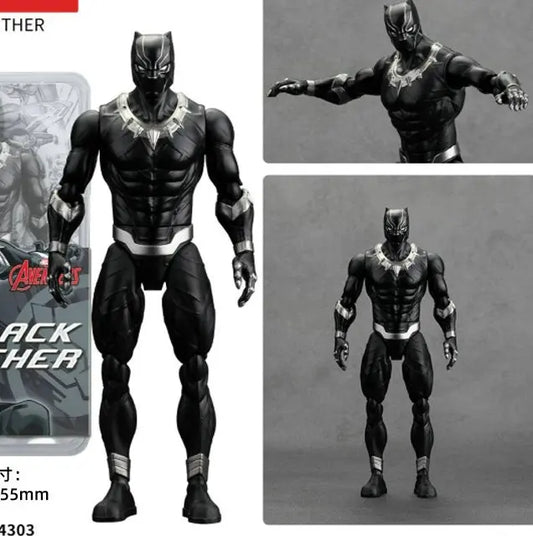 Avengers Black Panther-figuurtje - Deluxe zwart-zilveren model 18cm
