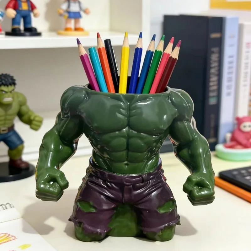 Hulk-potloodhouder - Gespierde buste voor op het bureau
