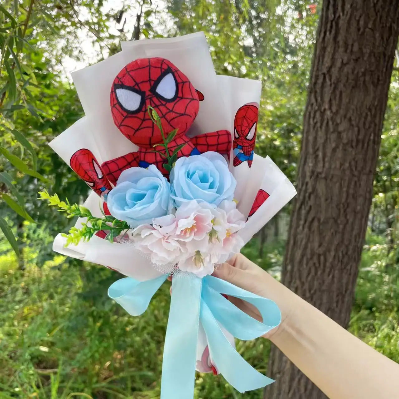 Avengers Spider-Man-cadeauboeket - Handgemaakt knuffeldier