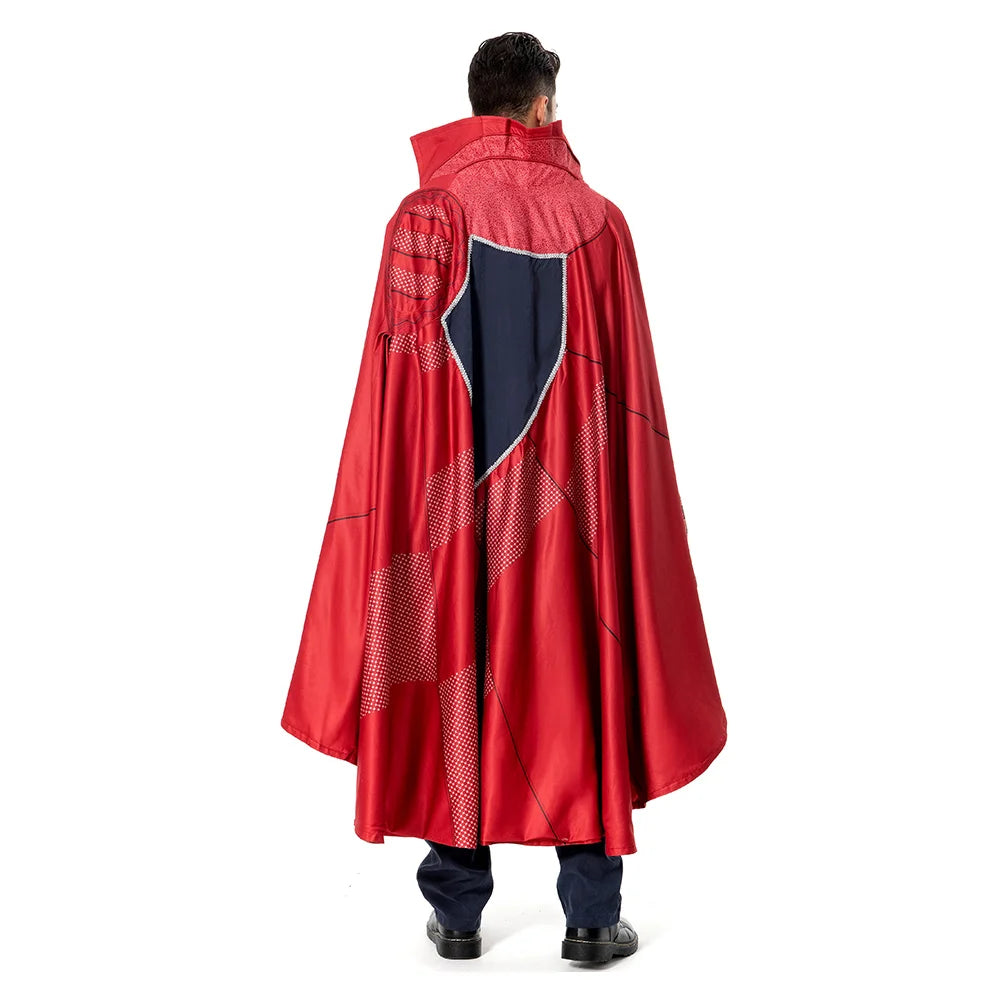 Doctor Strange-kostuum - Blauw gewaad met zwevende cape en pruik
