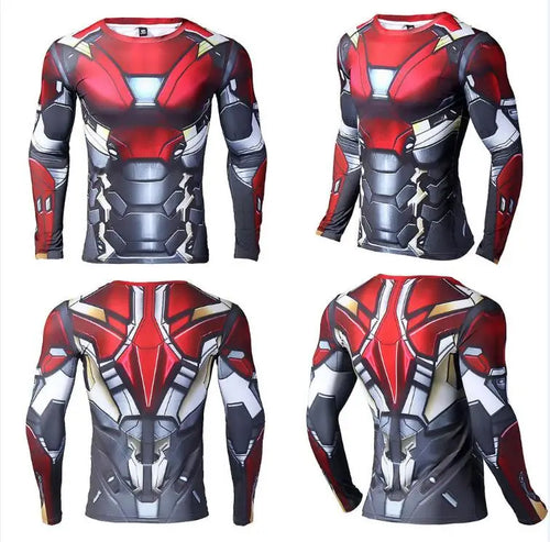 Avengers Thor 3D-compressie-T-shirt - Rood en grijs