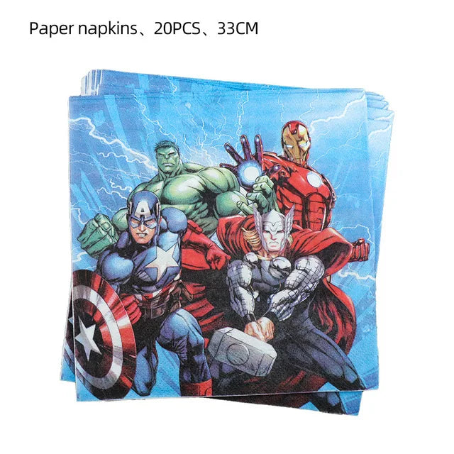 Avengers verjaardagsdecoratie - servetten x20
