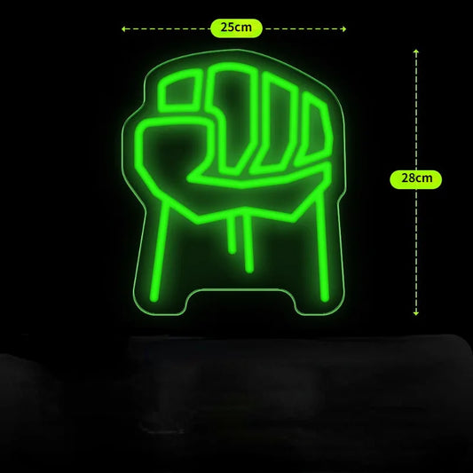 LED-neonlamp Marvel Avengers Hulk - Gebalde vuist