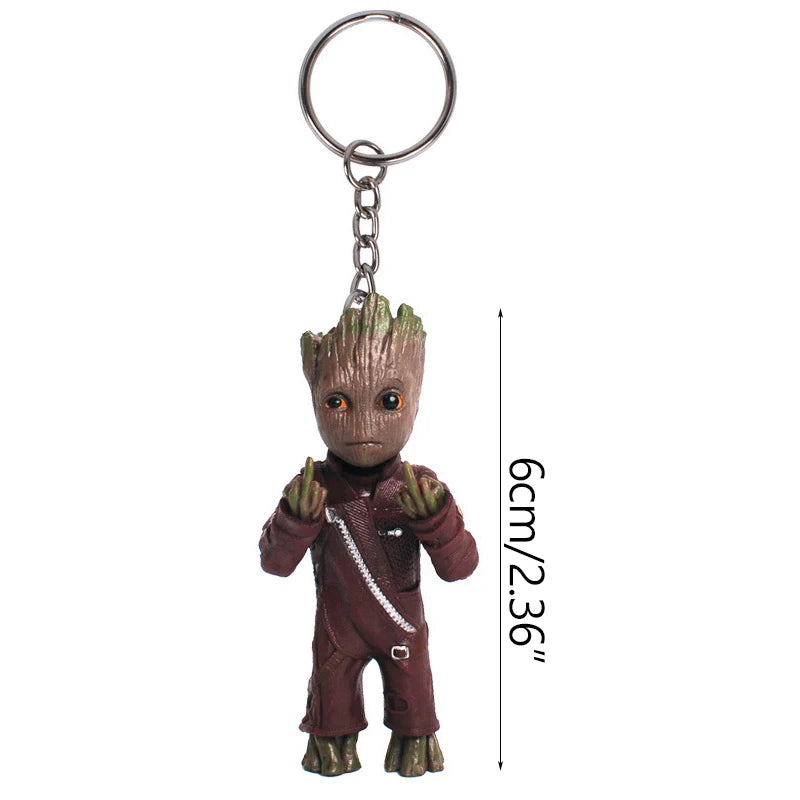 Porte-clés figurine Baby Groot 3D - Collection de costumes variés