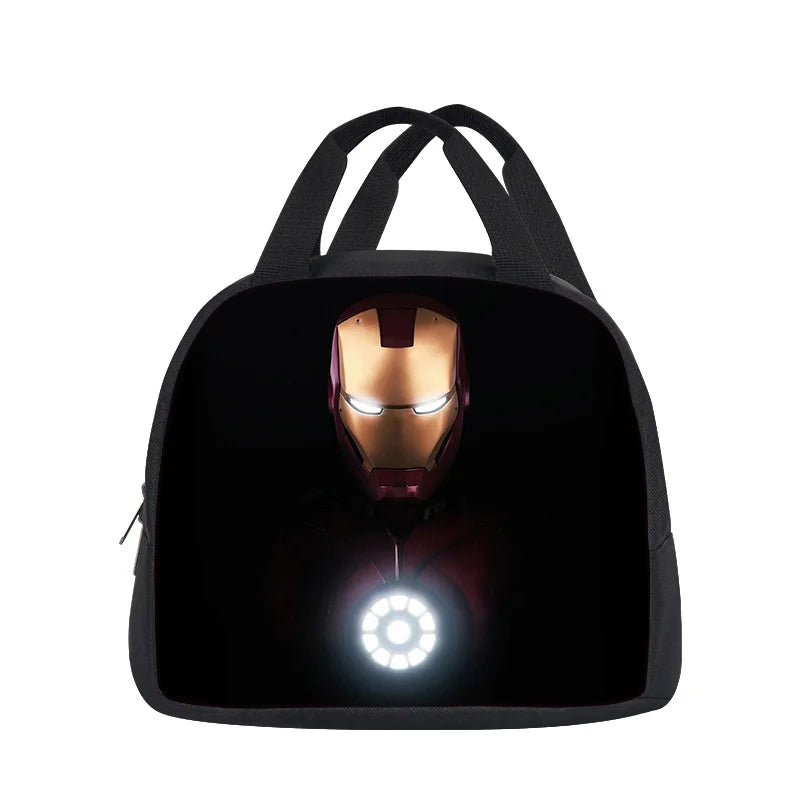 Avengers Iron Man-lunchdraagtas – donkere helm, ronde reactor