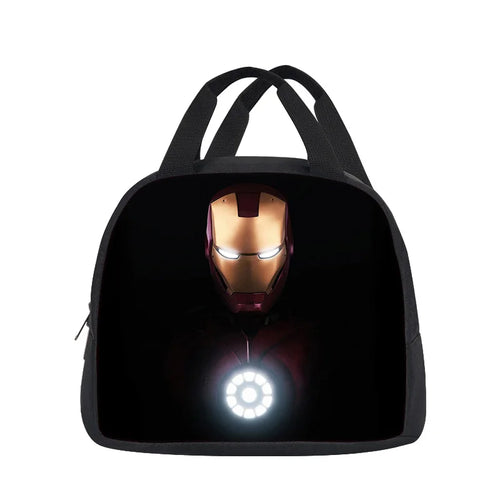Avengers Iron Man-lunchdraagtas – donkere helm, ronde reactor