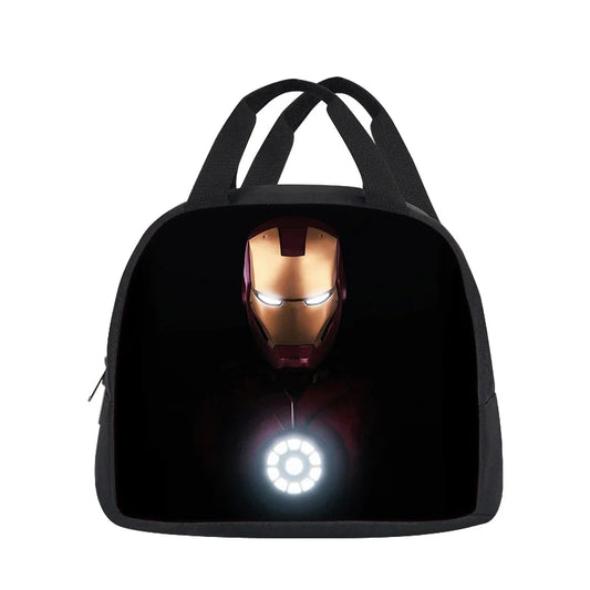 Avengers Iron Man-lunchdraagtas – donkere helm, ronde reactor